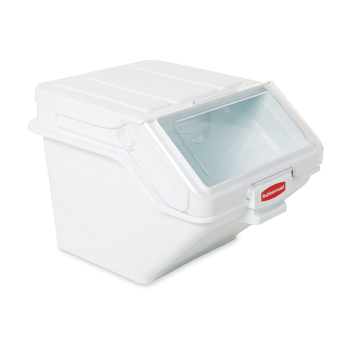 Rubbermaid Commercial Products ProSave Shelf Food Ingredient Bin with Scoop 40-Cup White Kitchen Food Storage Sugar/Grains/Rice/Baking Supplies