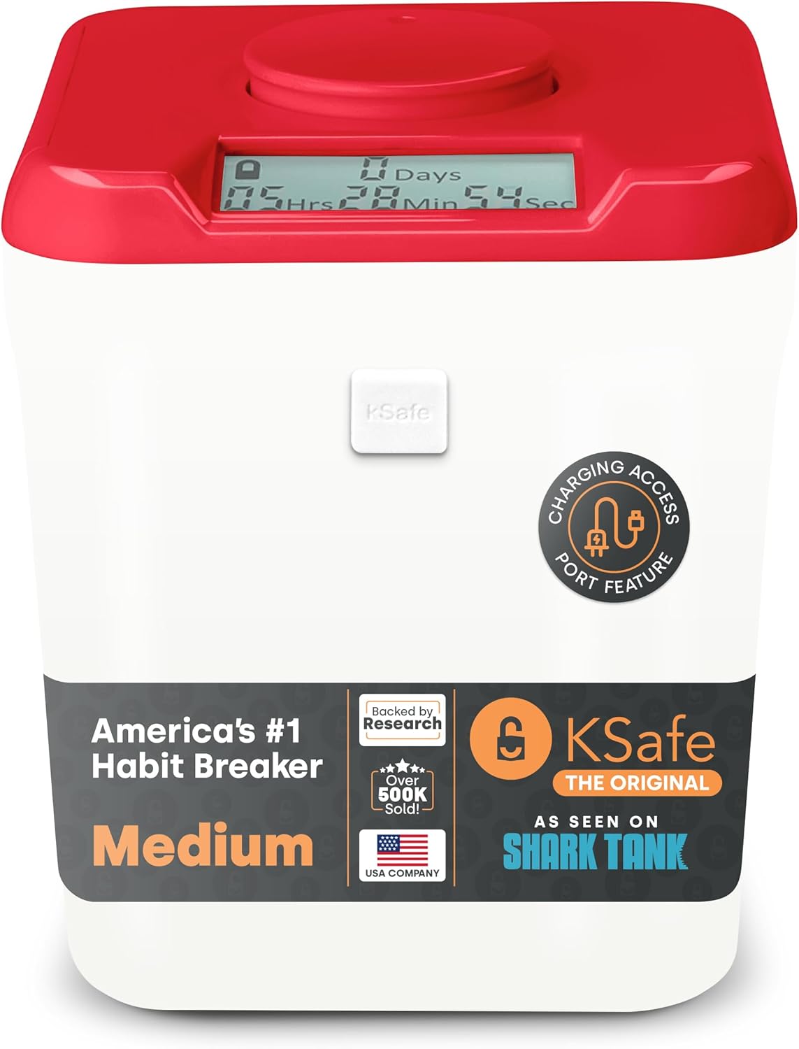 Kitchen Safe Time Locking Container, Phone Jail, Medication Lock Box, Break Bad Habits, Quit Smoking, Stop Snacking, Gaming Addiction, Family Time (XL, White Lid + 12.3” White Base)
