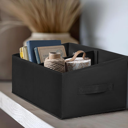 DIMJ Closet Storage Bins - Fabric Storage Baskets for Shelves, Collapsible Closet Organizers and Storage with Handles, Trapezoid Shelf Organization Storage Cubes for Purse, Toys, Books, Towel, Socks