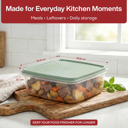 SIGNORA WARE Plastic Storage Container with Lid – 3L Cupcake Carrier – Leakproof Cookie Container Airtight – BPA-Free Plastic Container with Lid for Food Storage, Meal Prep, Leftovers, Cupcakes