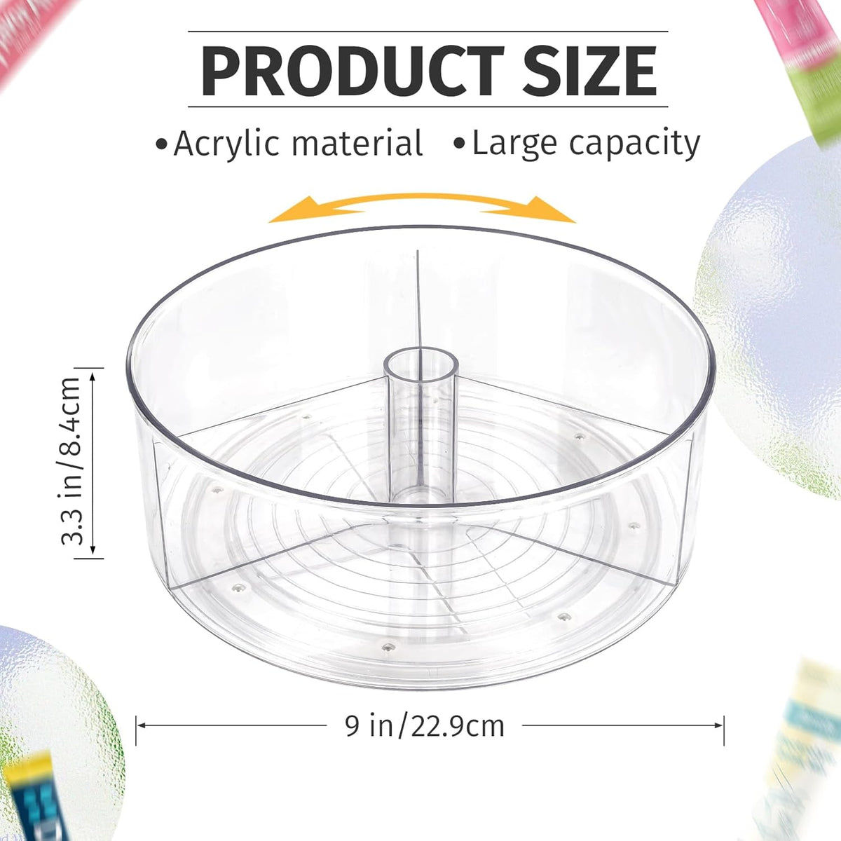 Drink Packet Organizer For Powdered Drink Mix,Powder Packet,Water Packet,Water Flavor Packet,Lazy Susan Organizer Rotating Holder for Drink Mix Necessities（Square）