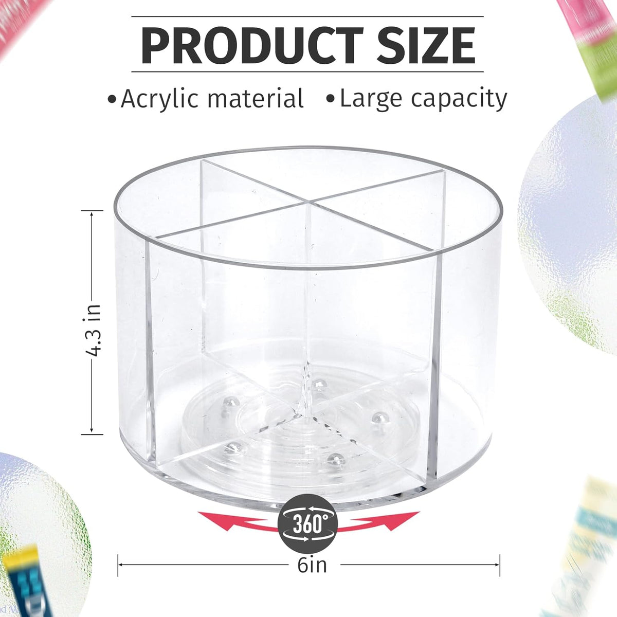 Drink Packet Organizer For Powdered Drink Mix,Powder Packet,Water Packet,Water Flavor Packet,Lazy Susan Organizer Rotating Holder for Drink Mix Necessities（Square）
