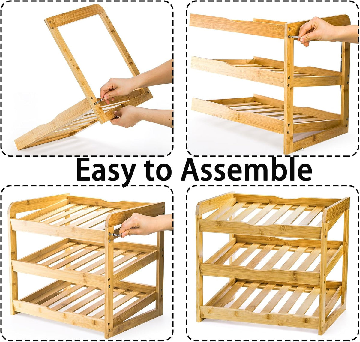 TOPZEA Soda Can Rack Organizer for Pantry, 3 Tier Bamboo Stackable Can Goods Storage Dispenser Shelf Canned Food Holder Stand for Kitchen Coutertop, Cabinet, Hold up to 36 Cans