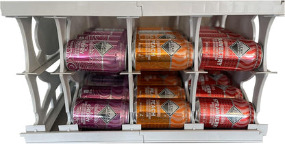 Shelf Reliance Cansolidator Pantry Plus - Can Organizer for Pantry, Stackable Soda Can Storage for Kitchen, Holds 60 Cans of Food or Soda