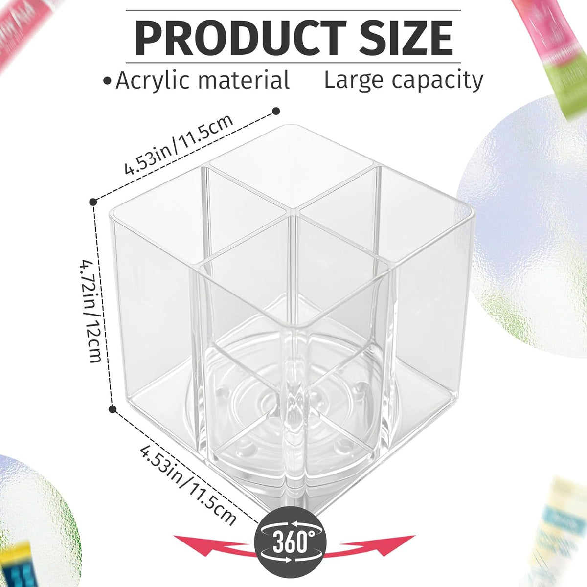 Drink Packet Organizer For Powdered Drink Mix,Powder Packet,Water Packet,Water Flavor Packet,Lazy Susan Organizer Rotating Holder for Drink Mix Necessities（Square）