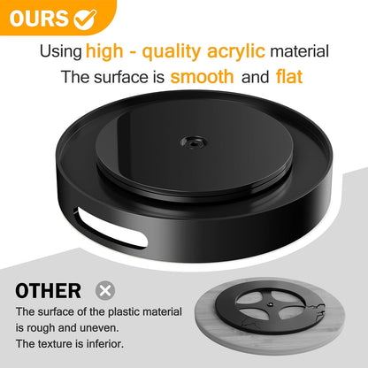 Lazy Susan Organizer Homerays 12 Inch Non-Skid Bamboo Lazy Susan for Kitchen Rotating Spice Rack with Handles, Wood Turntable for Kitchen Cabinet,Countertop (Bamboo, Medium)