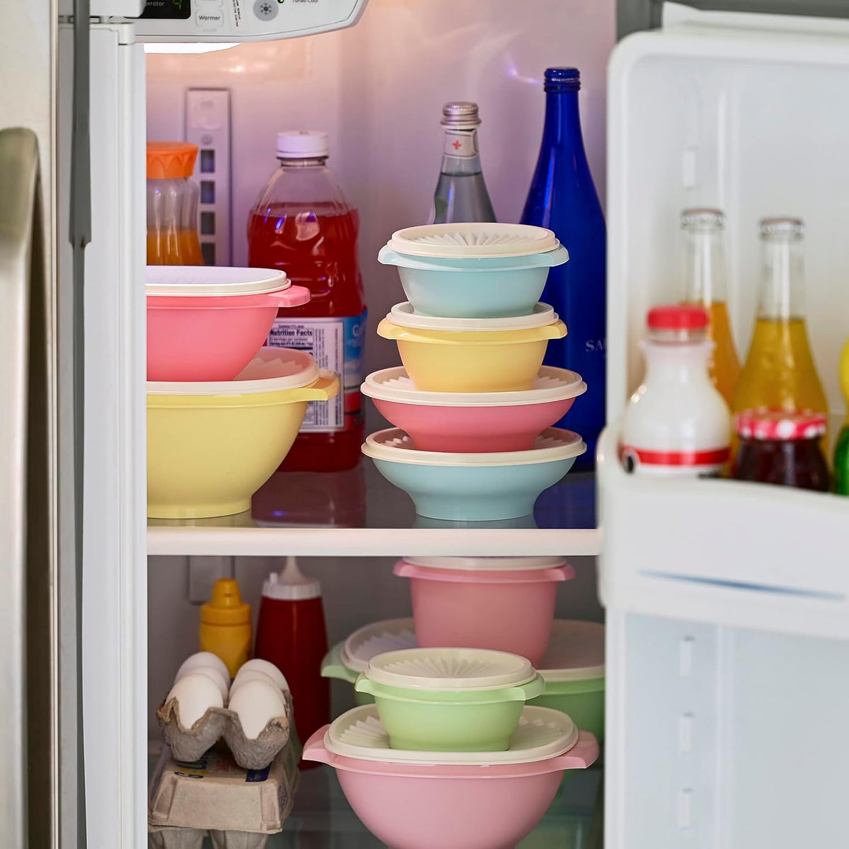 Tupperware Heritage Collection, New Food Storage Container Set in Vintage Pink, Dishwasher Safe and BPA Free (18 containers, 18 lids)