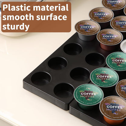 Berglander Coffee Pod Holder Drawer 20 K Cup, Coffee Capsule Organizer for Drawer, Plastic Coffee Pod Storage Organizer for Kitchen Drawer Holders for Nespresso for Kitchen