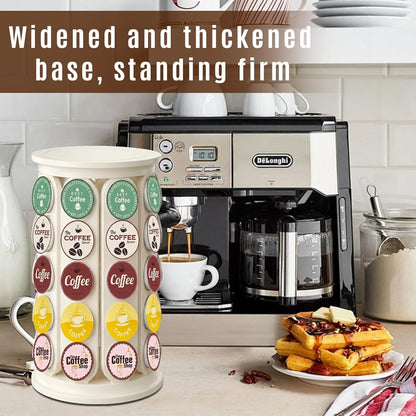 K Cup Holder, Coffee Pod Storage Carousel Holder Organizer Compatible with 40 Keurig K-Cup Pods, Home or Office Kitchen Counter Organizer