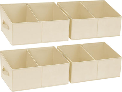 DIMJ Closet Storage Bins - Fabric Storage Baskets for Shelves, Collapsible Closet Organizers and Storage with Handles, Trapezoid Shelf Organization Storage Cubes for Purse, Toys, Books, Towel, Socks