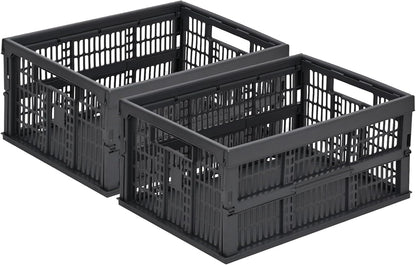 HUUSMOT 6-Pack Small Pastel Plastic Storage Baskets, Collapsible Crates for Organizing, Space-Saving Mini Bins for Classroom, Kitchen, Office, Bedroom (5.9" x 3.8" x 2.2")