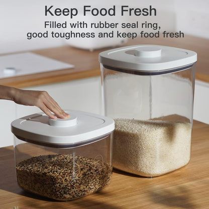 20-25 lbs Rice Dispenser,10.5 Qt/10 L/22-25 lbs Rice Container Storage with Measuring Cup & Brush Food Cereal Container Bins Household for Kitchen Pantry Organization (AY-10KG-WHITE)
