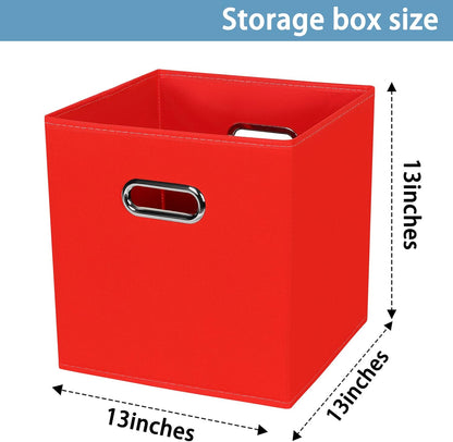 Black Fabric Cubby Storage Bins，13x13x13 Inches ，Cube Organizer Bin Foldable Storage Boxes with Dual Handles Fabric Organizer Box and collapsible Storage basket，Set of 3 ，Black
