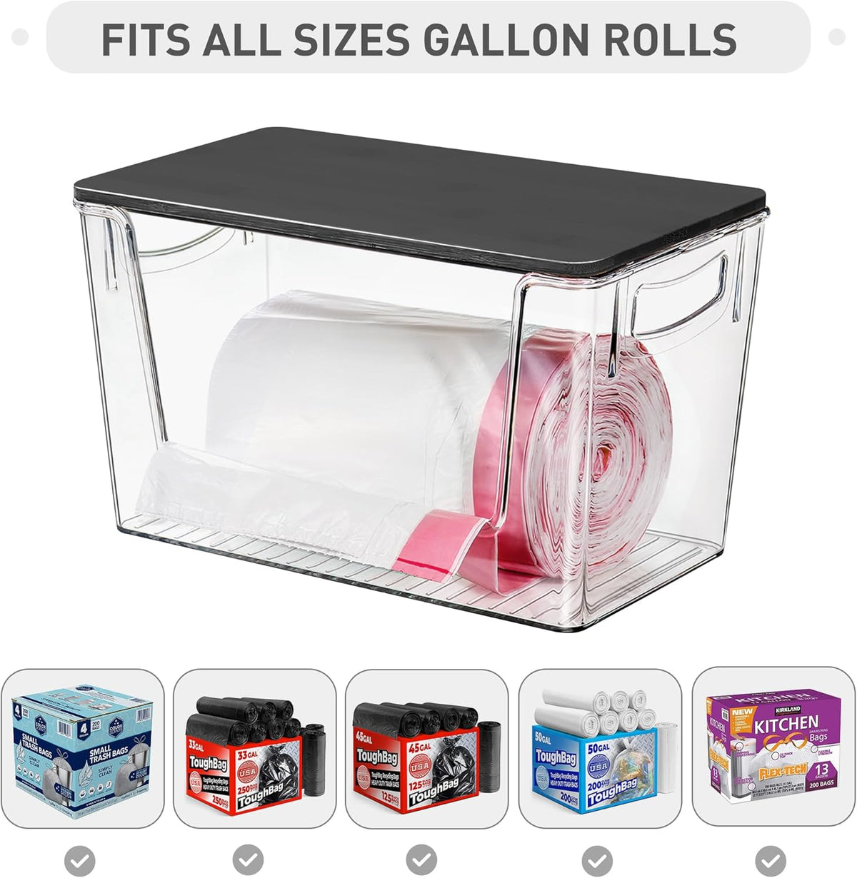 Pantry Organizers Storage, 2 Pack Large Clear Storage Bins for Onion, Potato, Garlic, Canned Food, Organizer Bins for Under Sink, Kitchen, Countertop, Bathroom