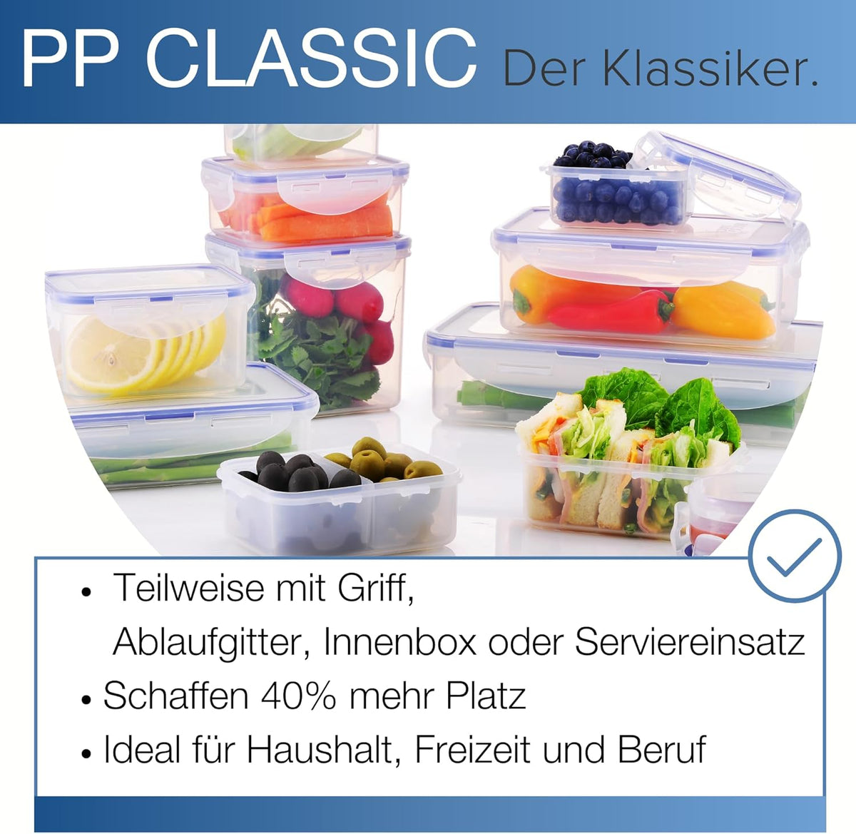 LOCK & LOCK Easy Essentials Pantry Food storage containers with lids / Pantry storage / Airtight containers, BPA free - Square - 11 cup - Great for Sugar, Clear