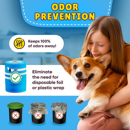 The Original Canned Dog Food Storage Container Patent Pending Reusable Airtight Can Cover Pet Food Sealer - Keeps Dog Food Can Fresh in the Fridge, Eliminates Odor, Easy to Use