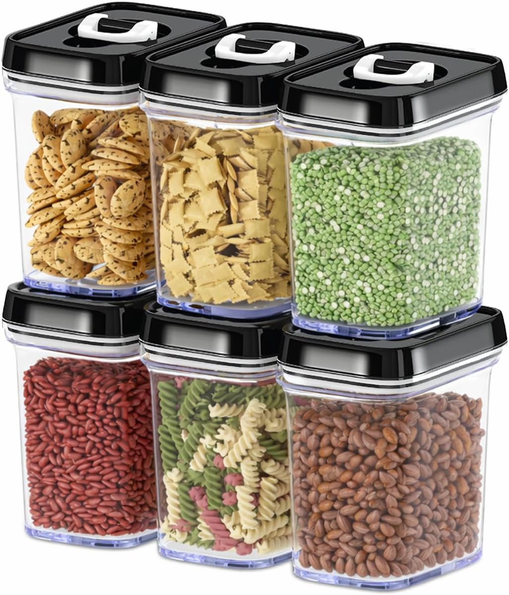 DWËLLZA KITCHEN Pasta Storage Containers for Pantry Airtight - 2 Pc Spaghetti Container Storage - Ideal for Spaghetti & Noodles, Kitchen Pantry Organization and Storage - Keeps Food Fresh & Dry