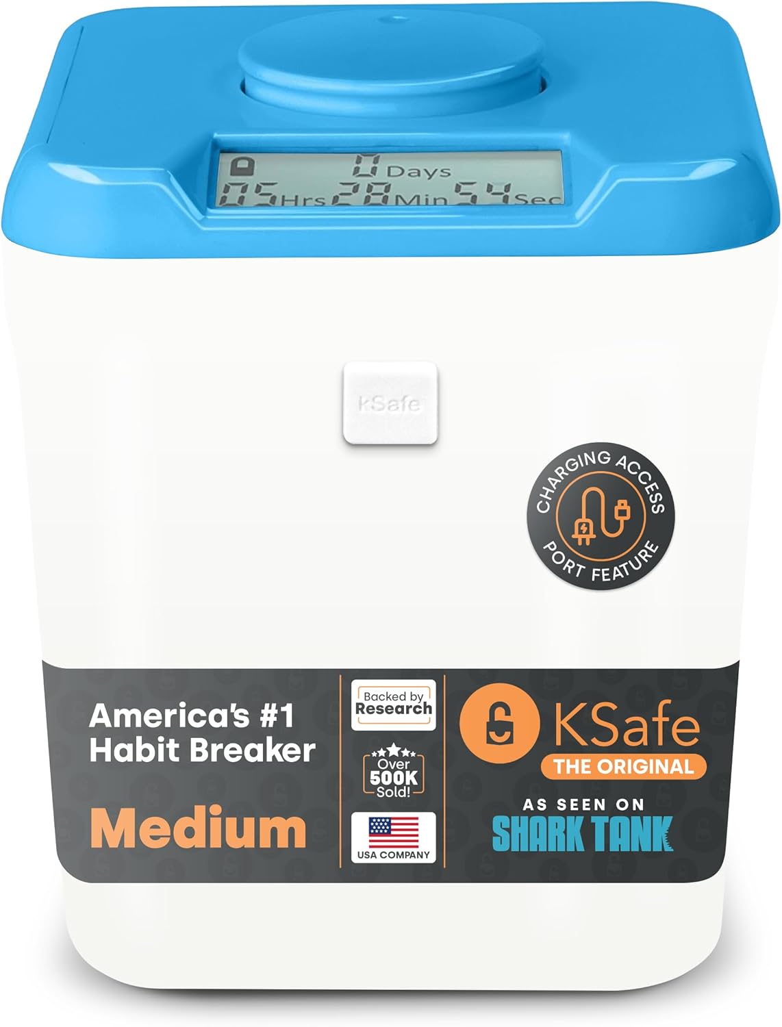 Kitchen Safe Time Locking Container, Phone Jail, Medication Lock Box, Break Bad Habits, Quit Smoking, Stop Snacking, Gaming Addiction, Family Time (XL, White Lid + 12.3” White Base)
