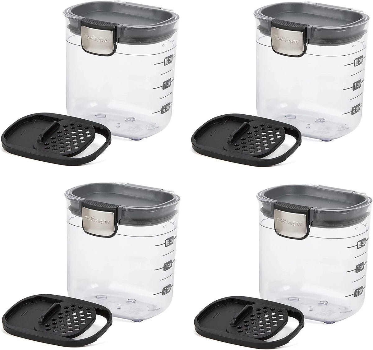 Progressive PKS-401 1.5 Cup Mini Prokeeper+ Airtight Silicone Seal Storage Container Great For Spices & Baking Acessories