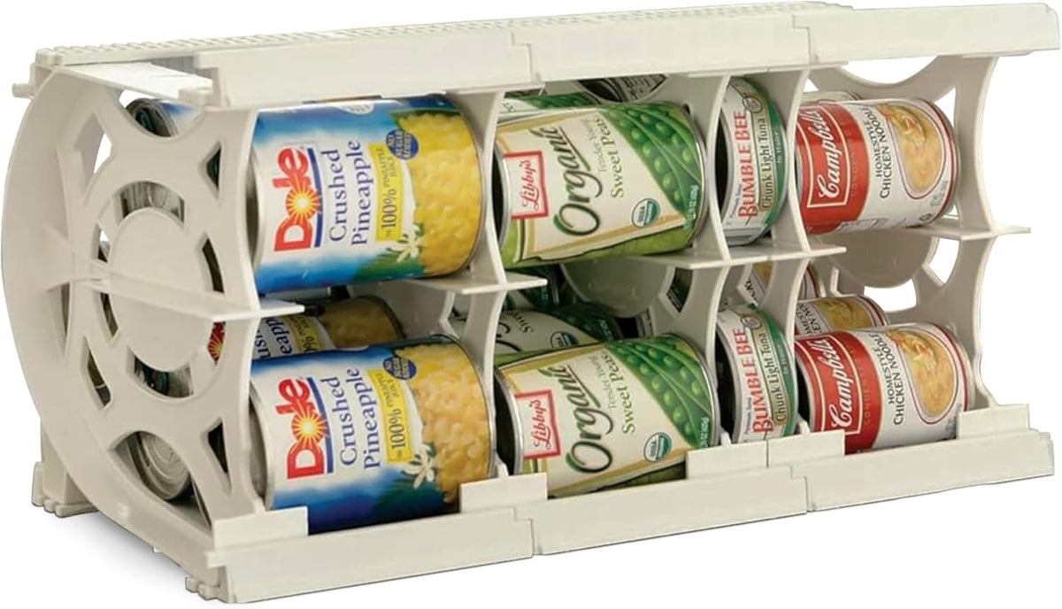 Shelf Reliance Cansolidator Pantry Plus - Can Organizer for Pantry, Stackable Soda Can Storage for Kitchen, Holds 60 Cans of Food or Soda