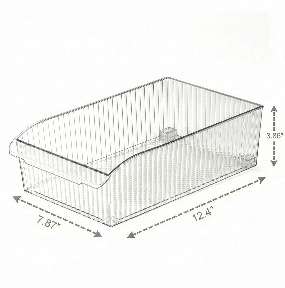 BINO | Plastic Storage Bins with Wheels, X-Large | THE ROLLER COLLECTION | Clear Storage Bins for Organization | Clear Containers for Pantry Fridge & Freezer Organizer Bin Cabinet & Pantry Organizers