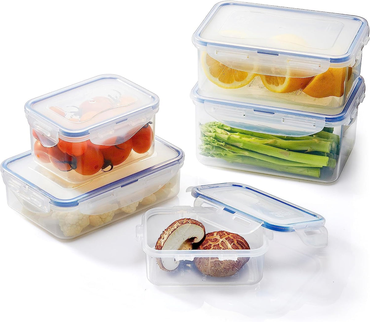 LOCK & LOCK Easy Essentials Pantry Food storage containers with lids / Pantry storage / Airtight containers, BPA free - Square - 11 cup - Great for Sugar, Clear
