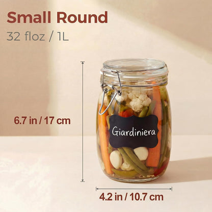 78oz - 3 Pack Square Glass Jars with Airtight Lid, Wide Mouth Mason Jars with Clamp Lids, Air Tight Glass Canisters, Best Food Storage Containers for Flour, Sugar, Cereal, Pasta, Rice, Coffee, Spice