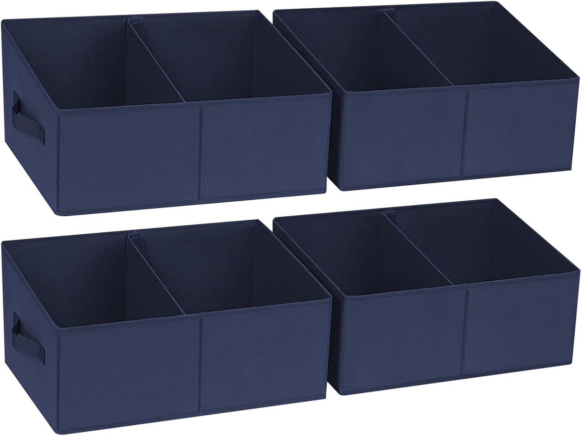 DIMJ Closet Storage Bins - Fabric Storage Baskets for Shelves, Collapsible Closet Organizers and Storage with Handles, Trapezoid Shelf Organization Storage Cubes for Purse, Toys, Books, Towel, Socks