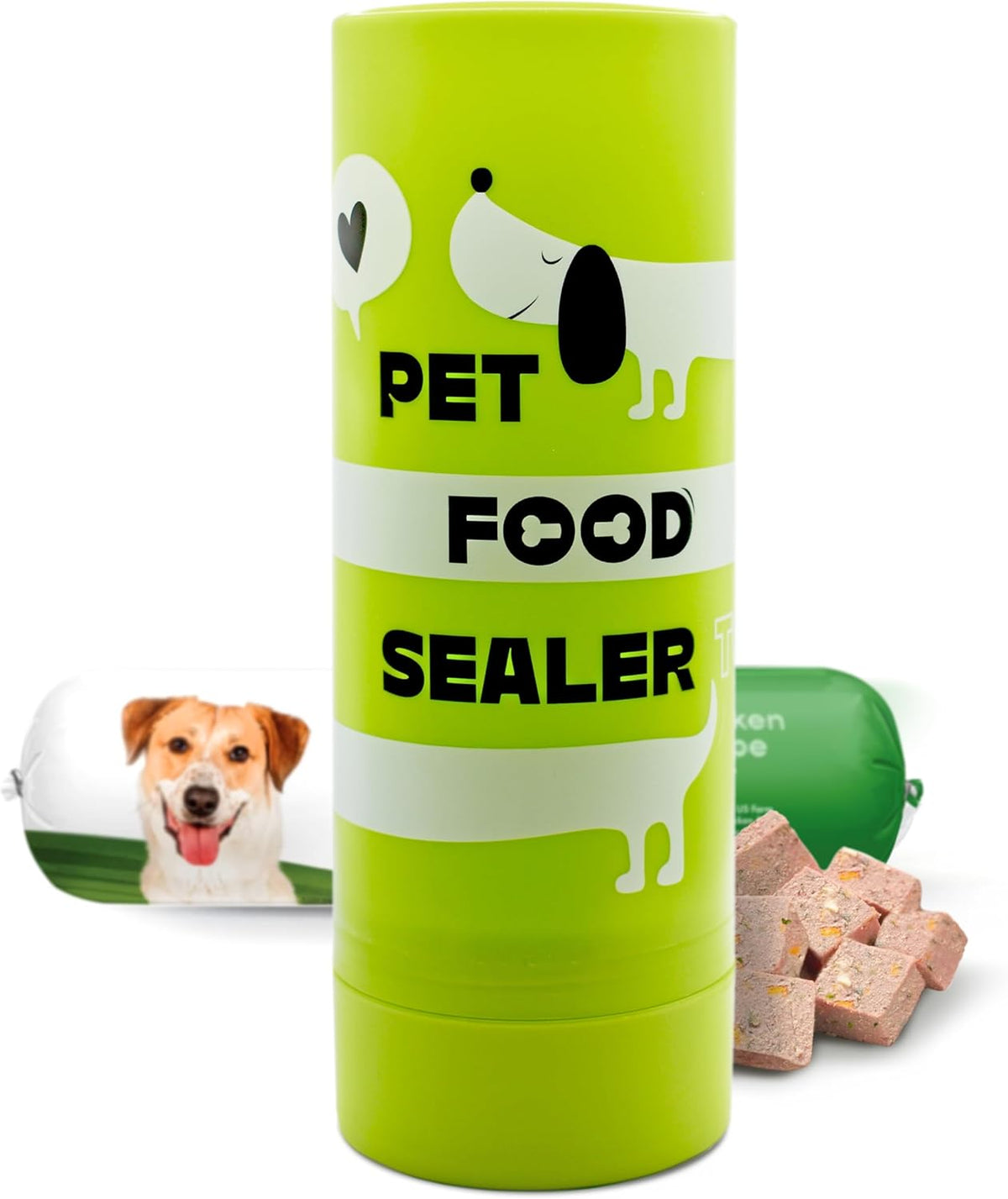 The Original Canned Dog Food Storage Container Patent Pending Reusable Airtight Can Cover Pet Food Sealer - Keeps Dog Food Can Fresh in the Fridge, Eliminates Odor, Easy to Use