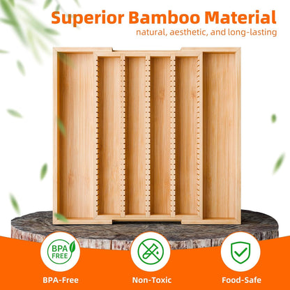 Simple Trending Bamboo Coffee Pod Holder Drawer, Expandable K Cup Pod Storage Compatible with Nespresso Vertuo Capsules, K Cup Drawer Organizer for Coffee Station, Home Office, Kitchen, Natural