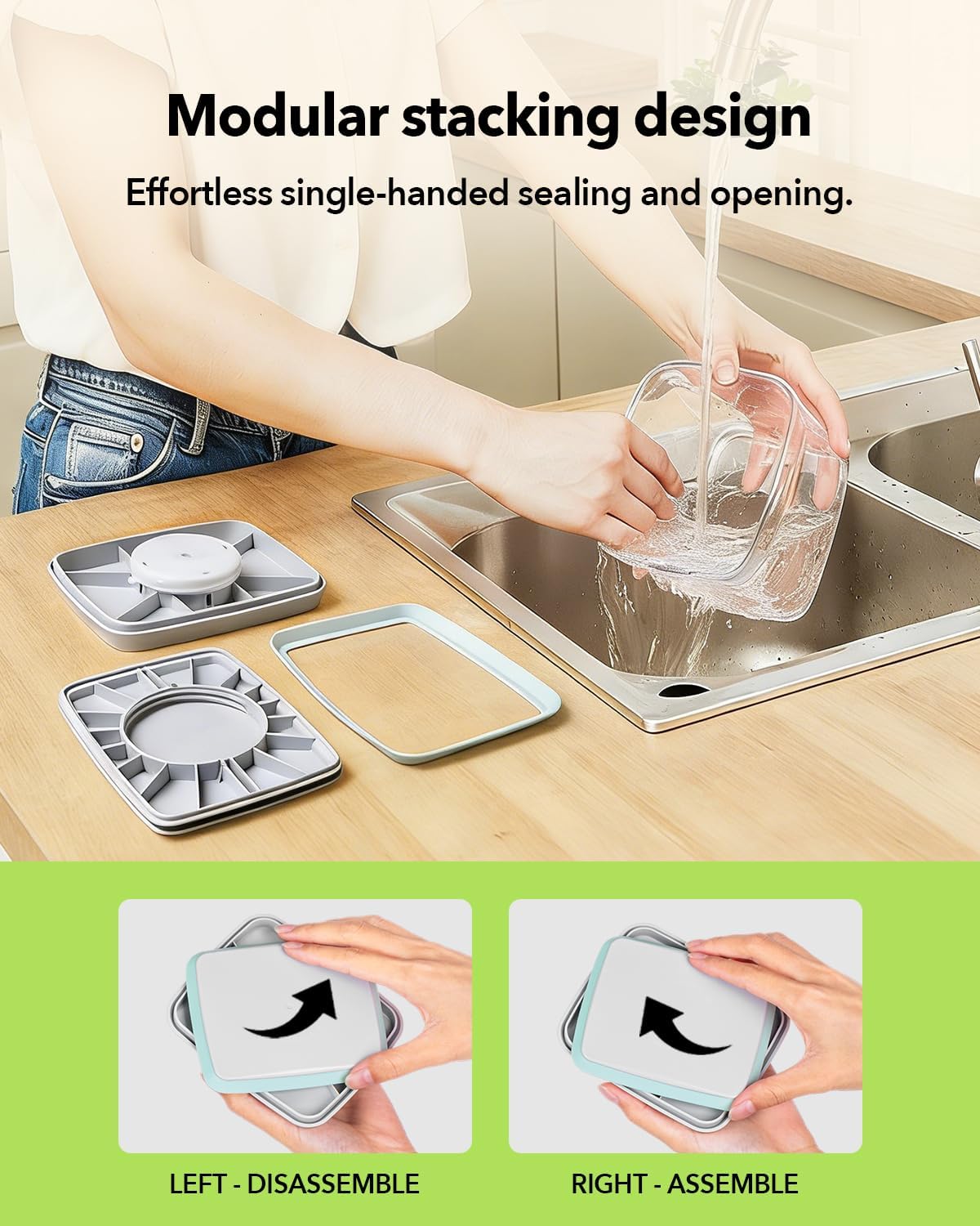 Airtight Food Storage Container with One-Touch Lid, 2.8 QT / 2.65 L Stackable BPA-Free PET for Coffee, Sugar, Spices & Pantry Organization.