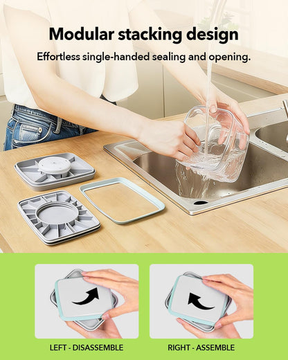 Airtight Food Storage Container with One-Touch Lid, 2.8 QT / 2.65 L Stackable BPA-Free PET for Coffee, Sugar, Spices & Pantry Organization.