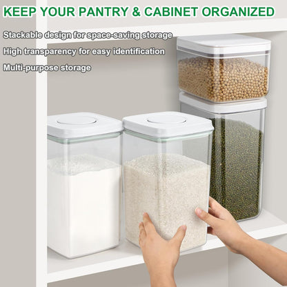 TBMax Rice Flour Storage Container with Automatic Flip-up Lid 25 Lbs | 12.68 Qt, Tall and Narrow Food Storage Flour Bin for Kitchen Pantry Organization, Pet Dog Cat Food Storage Container