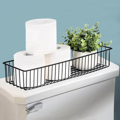 3 Pack Extra Large Wire Basket with Metal Handles, Metal Basket for organizers and storage, Wire Storage Baskets for Pantry, Cabinet, Fridge, Kitchen, Wardrobe, Garage, Bathroom, Black