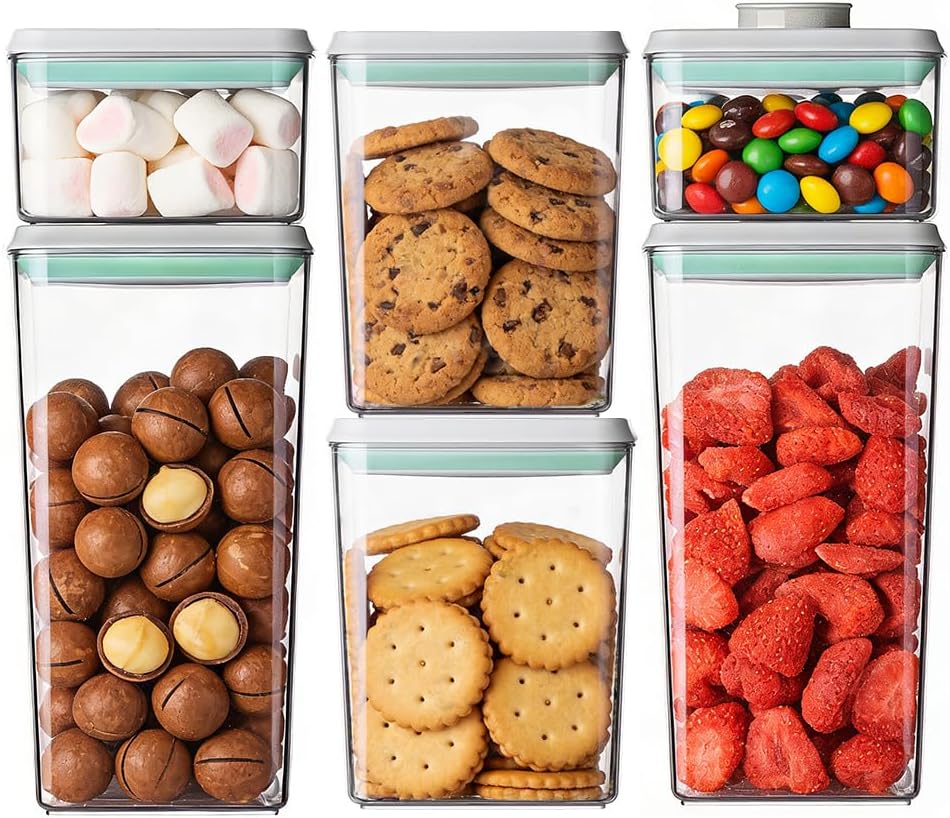 Airtight Food Storage Container with One-Touch Lid, 2.8 QT / 2.65 L Stackable BPA-Free PET for Coffee, Sugar, Spices & Pantry Organization.
