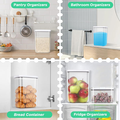 TBMax Rice Flour Storage Container with Automatic Flip-up Lid 25 Lbs | 12.68 Qt, Tall and Narrow Food Storage Flour Bin for Kitchen Pantry Organization, Pet Dog Cat Food Storage Container