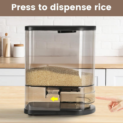 SYNCVIBE Rice Dispenser 22-25 Lbs Rice Storage Container with Measuring Cup Moisture Proof, Large Cereal Dry Food Storage, Household Airtight Food Dispenser Bucket for Kitchen Pantry Organization