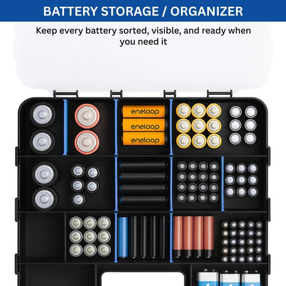 Andalus Tools Organizer Box, Small Parts Storage 34-Compartment Double-Sided Portable Hardware Organizer Removable Plastic Dividers for Screws, Nuts, Bolts, Nails – Orange (12.5" x 10.5" x 3")