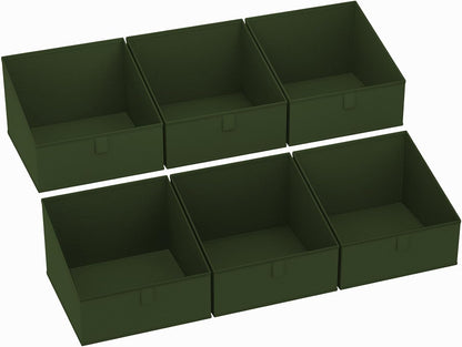 DIMJ Closet Storage Bins - Fabric Storage Baskets for Shelves, Collapsible Closet Organizers and Storage with Handles, Trapezoid Shelf Organization Storage Cubes for Purse, Toys, Books, Towel, Socks