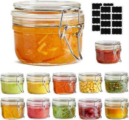 ComSaf 3-Pack 68oz 13-Inch Tall Glass Pasta Containers for Spaghetti & Long Pasta, Slender Airtight Canisters for Vertical Pantry Organization, Food Storage Jars for Linguine & Breadsticks