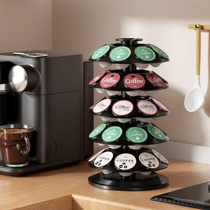 K Cup Holder, Coffee Pod Storage Carousel Holder Organizer Compatible with 40 Keurig K-Cup Pods, Home or Office Kitchen Counter Organizer
