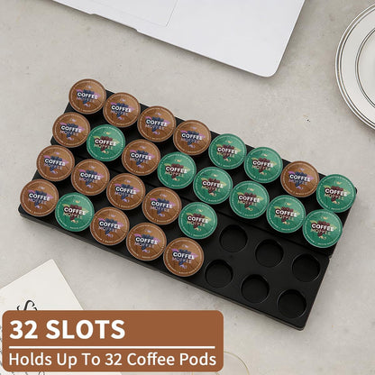 Berglander Coffee Pod Holder Drawer 20 K Cup, Coffee Capsule Organizer for Drawer, Plastic Coffee Pod Storage Organizer for Kitchen Drawer Holders for Nespresso for Kitchen