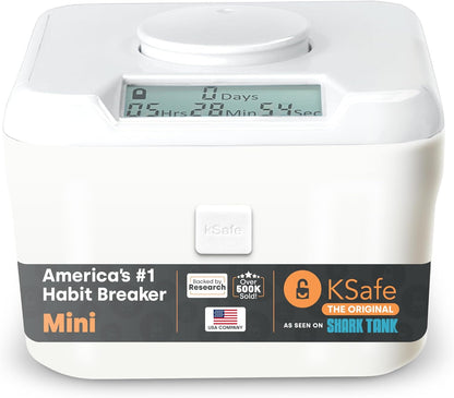 Kitchen Safe Time Locking Container, Phone Jail, Medication Lock Box, Break Bad Habits, Quit Smoking, Stop Snacking, Gaming Addiction, Family Time (XL, White Lid + 12.3” White Base)