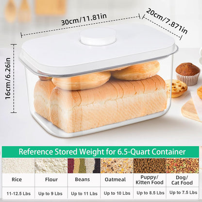 TBMax Rice Flour Storage Container with Automatic Flip-up Lid 25 Lbs | 12.68 Qt, Tall and Narrow Food Storage Flour Bin for Kitchen Pantry Organization, Pet Dog Cat Food Storage Container