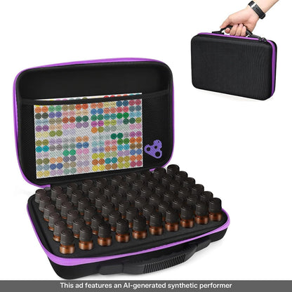 Essential Oil Storage Organizer,60 Bottle Essential Oils Case, Essential Oils Holders Organizer Essential Oil Bag Holds 5- 15ml Oils Bottle,Compatible with do Terra,Young Living,Vallejo,Army Painter