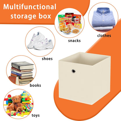 Black Foldable Storage Cubes Bins ,11 Inch Cloth Storage Cube Fabric Storage Box Cubes Organizer Baskets with Handles for Home Organizer Set of 3 (Black)
