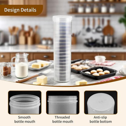 2PCS Storage Container Compatible with Oreo-6.5-Inch Width 24.8-Inch Height,Round,Food Grade PP Material,Transparent Cookie Holder For Stay Fresh,