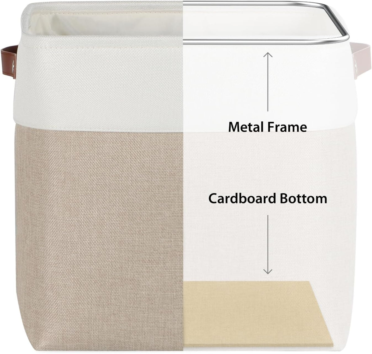 Univivi 4PC Small Fabric Storage Bins,15x6x5 inch Long Narrow Storage Baskets with PU Handles for Closet,Cabinet,Countertop Organizing Small Items (Gray,15x6x5 inch)