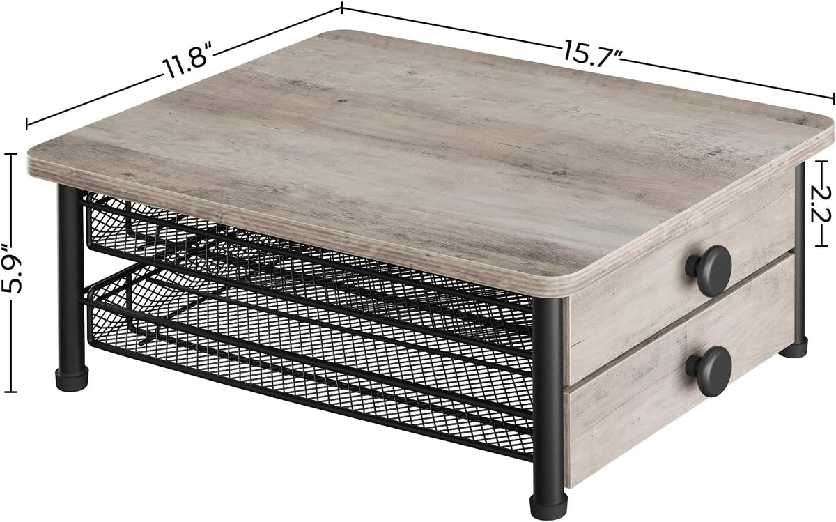 YATINEY Coffee Pod Drawer Holder, Coffee Pod Drawer for K Cup, 35 Capacity Coffee Capsules Storage Organizer, Sliding Mesh Basket, for Home Office, Kitchen, Rustic Brown KH08BRG1