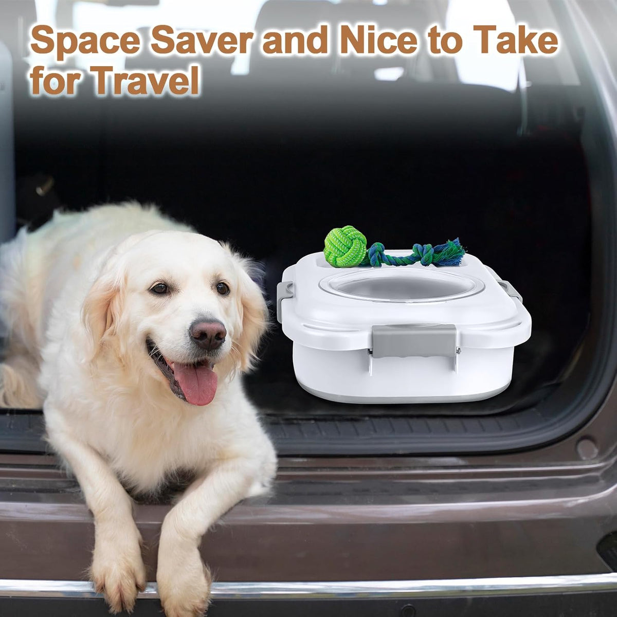 Dog Food Storage Container，10-25 lbs Airtight Collapsible Cat Food Storage Container with Attachable Wheels, Portable Handle, Dog Food Scoop for Dog Cat Bird Pet Dry Food Storage Bin Dark Grey